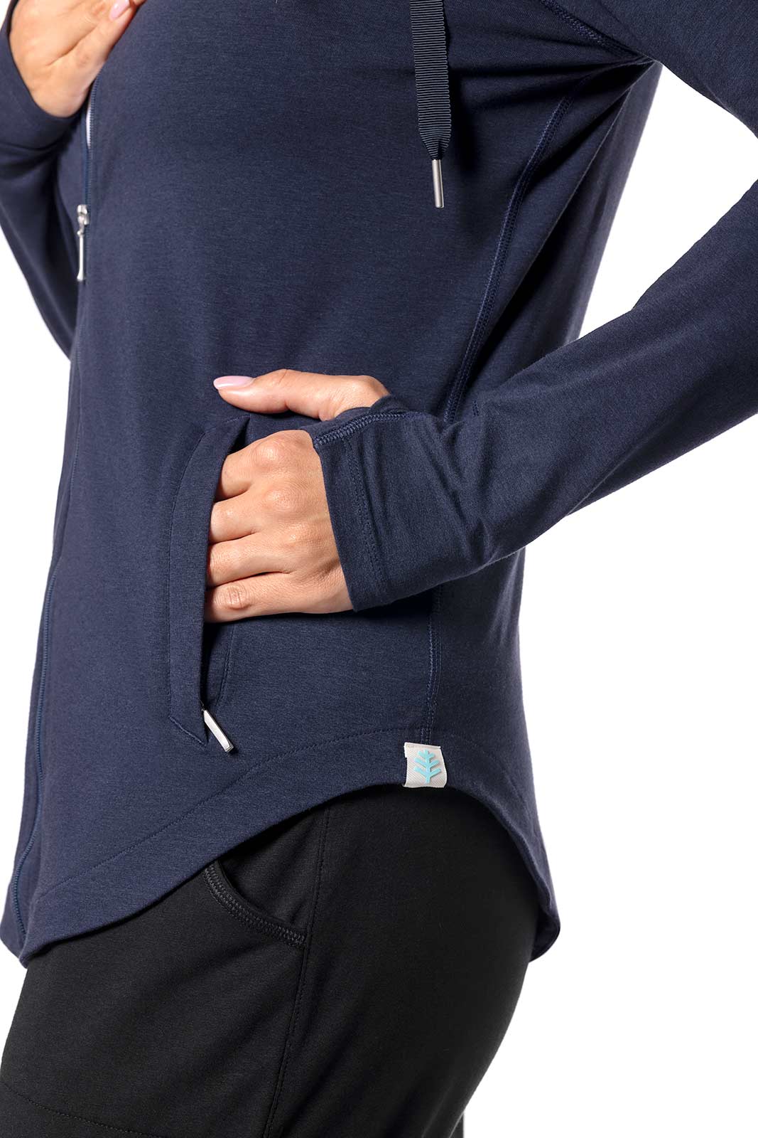 Women's LumaLeo Zip-Up Hoodie | Navy - Image 5