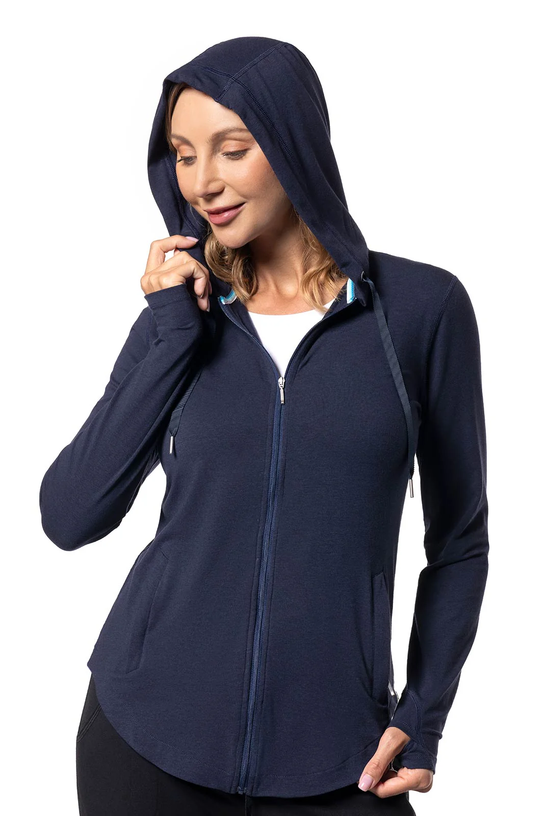 Women's LumaLeo Zip-Up Hoodie | Navy - Image 6