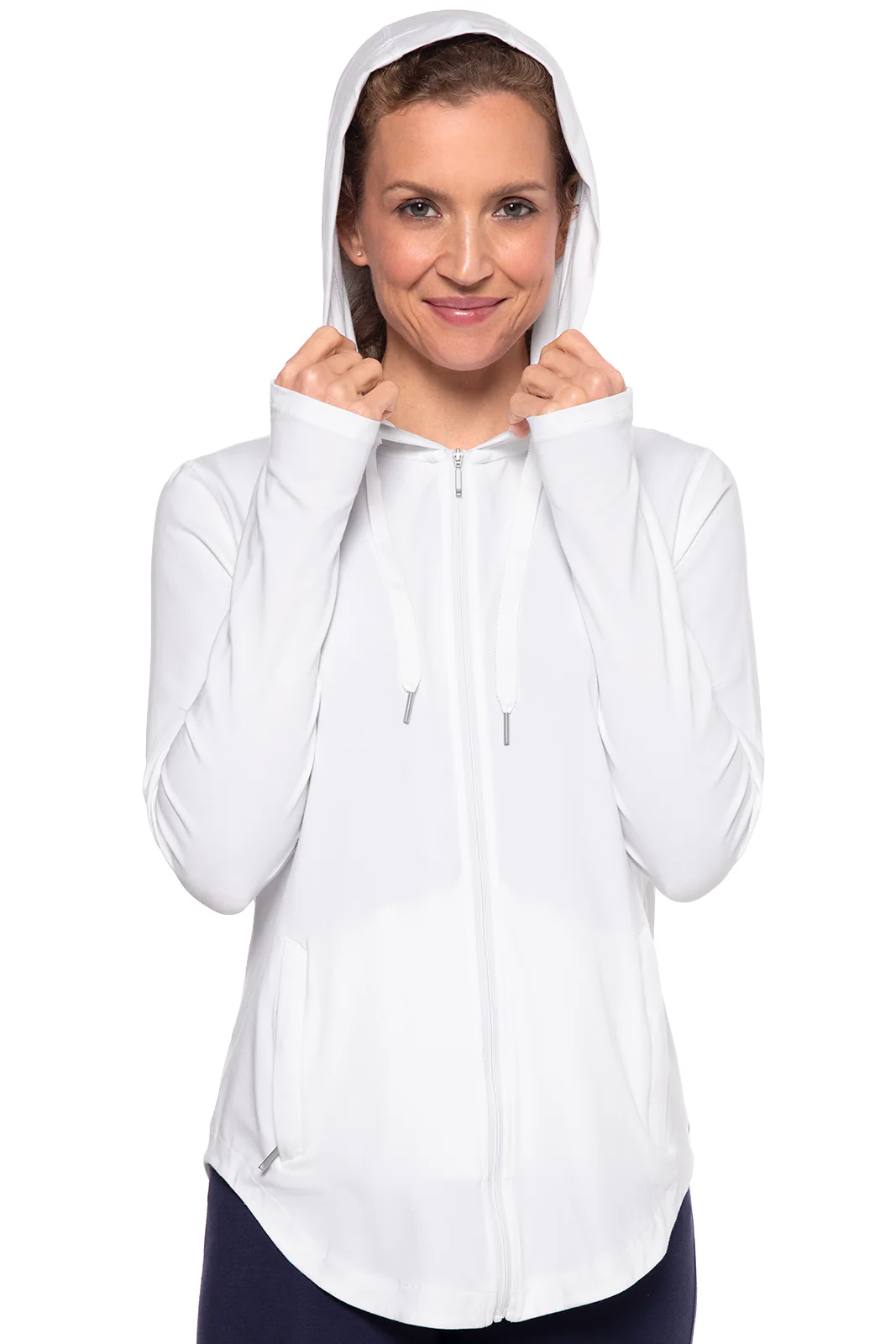 Women's LumaLeo Zip-Up Hoodie | White - Image 5