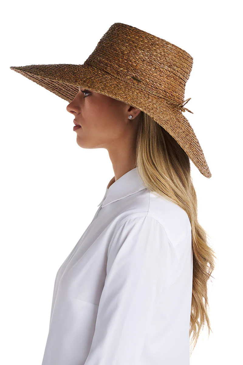 Magnolia Sun Hat in Raffia Palm | Brown - Image 4