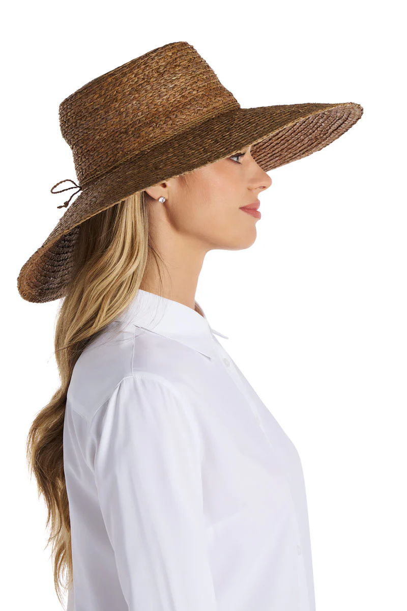 Magnolia Sun Hat in Raffia Palm | Brown - Image 5