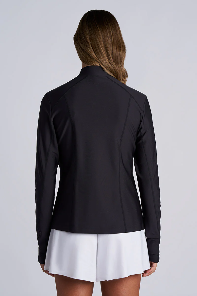 Women's Malawi Fitted Swim Jacket with Full Zip | Black - Image 3