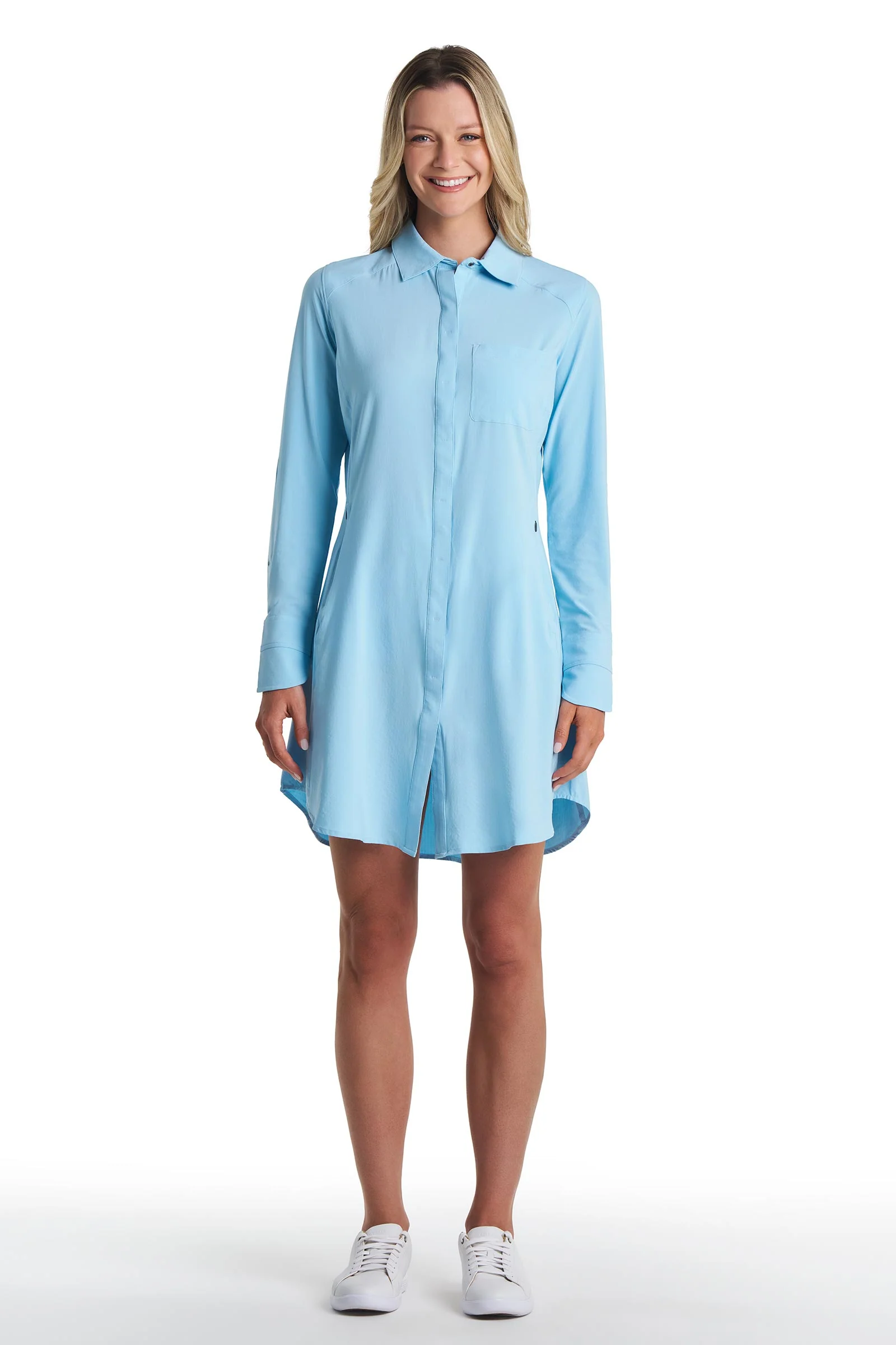 Women's Malta Travel Dress | Arctic Blue Stripe - Image 3