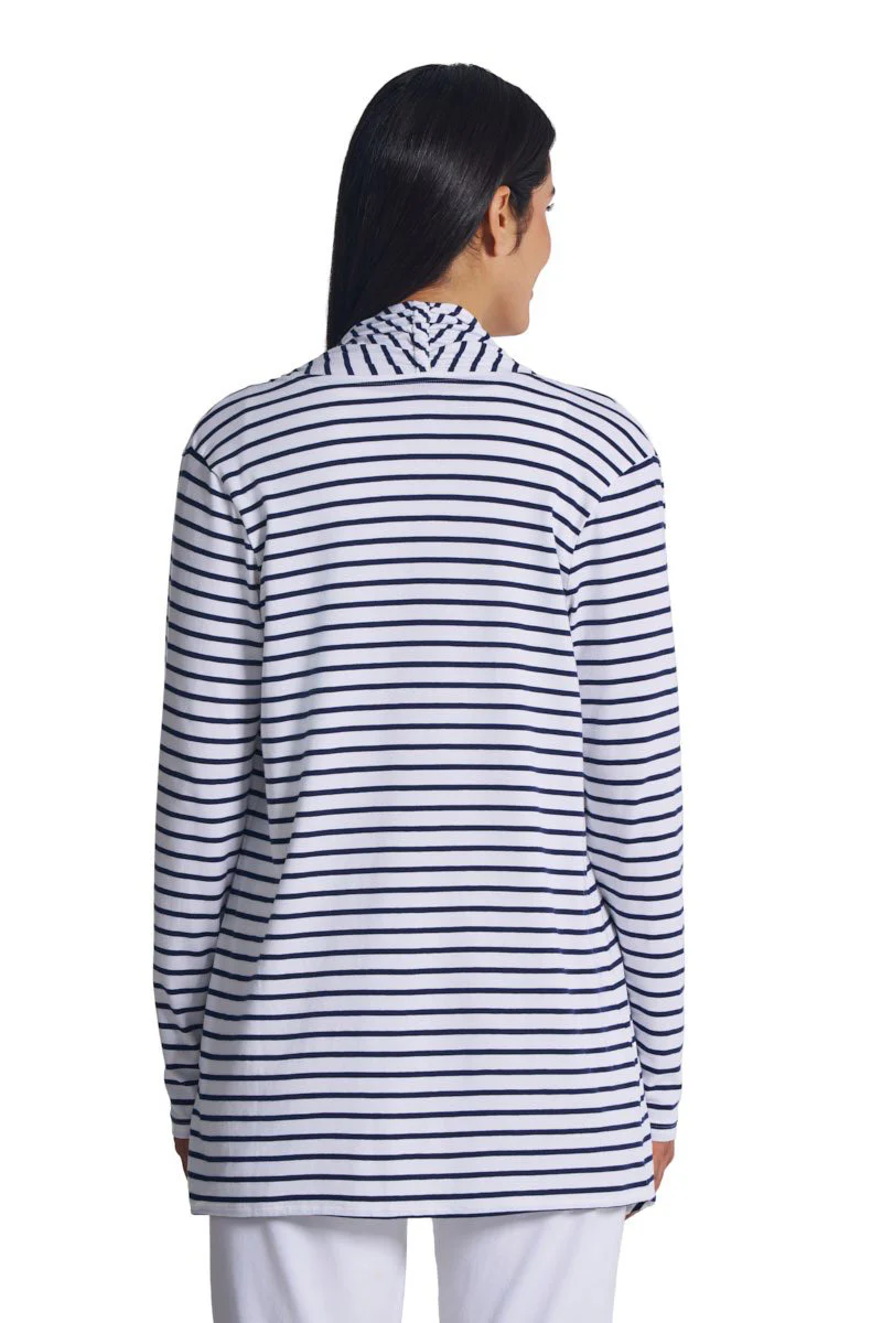 Women's Marietas Sun Wrap | White/Navy Stripe - Image 3