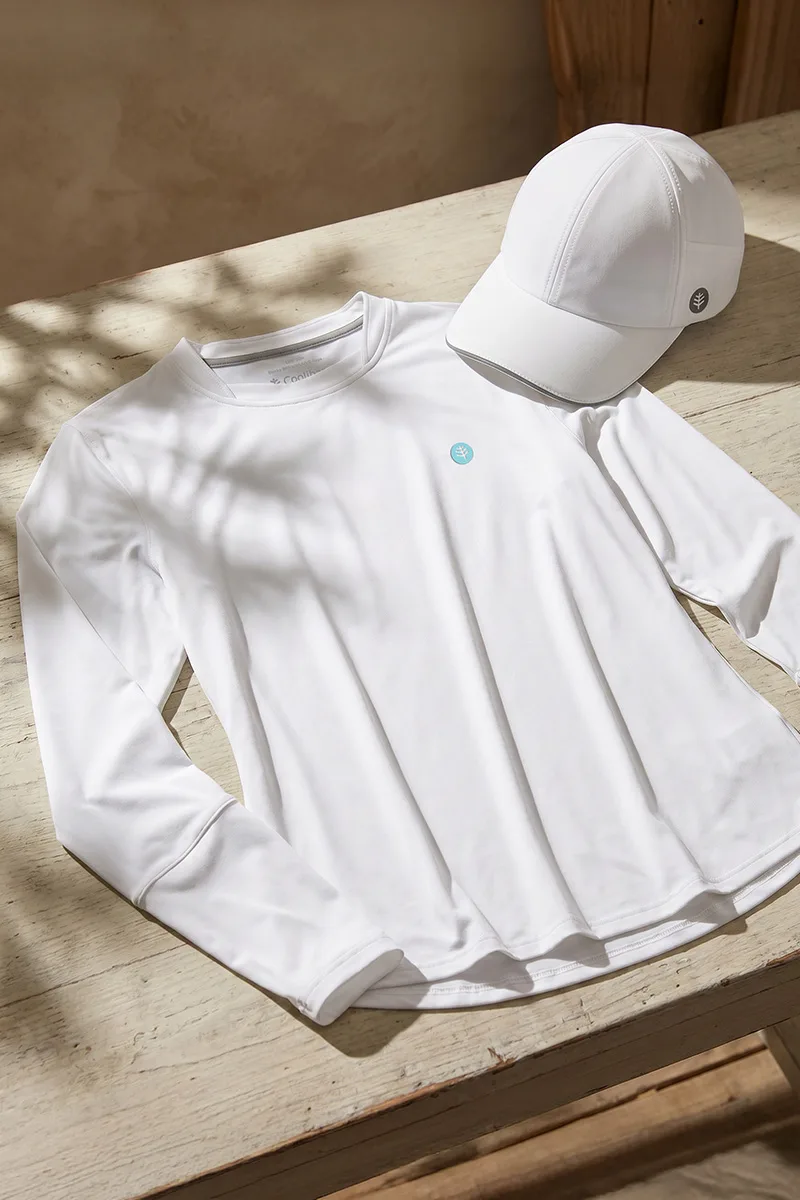 Women's Match Point Long Sleeve Tennis T-Shirt | White - Image 2