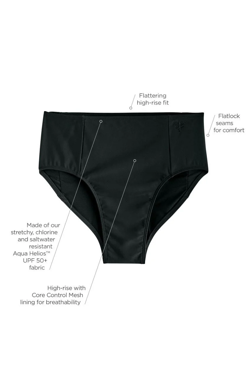 Women's Medley High-Rise Swim Bottoms | Black - Image 4