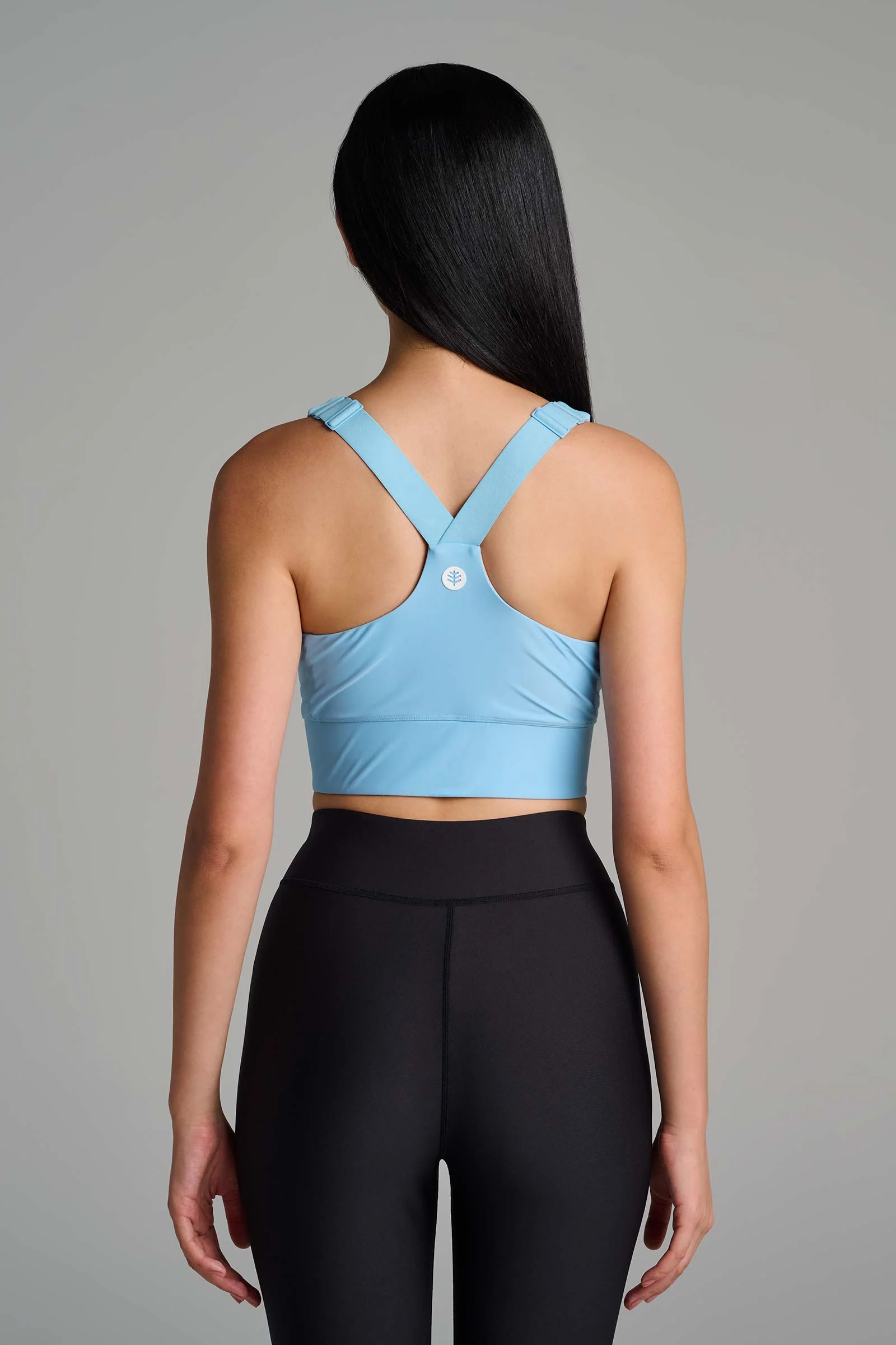 Women's Medley Zip-Up Swim Bra | Arctic Blue - Image 2