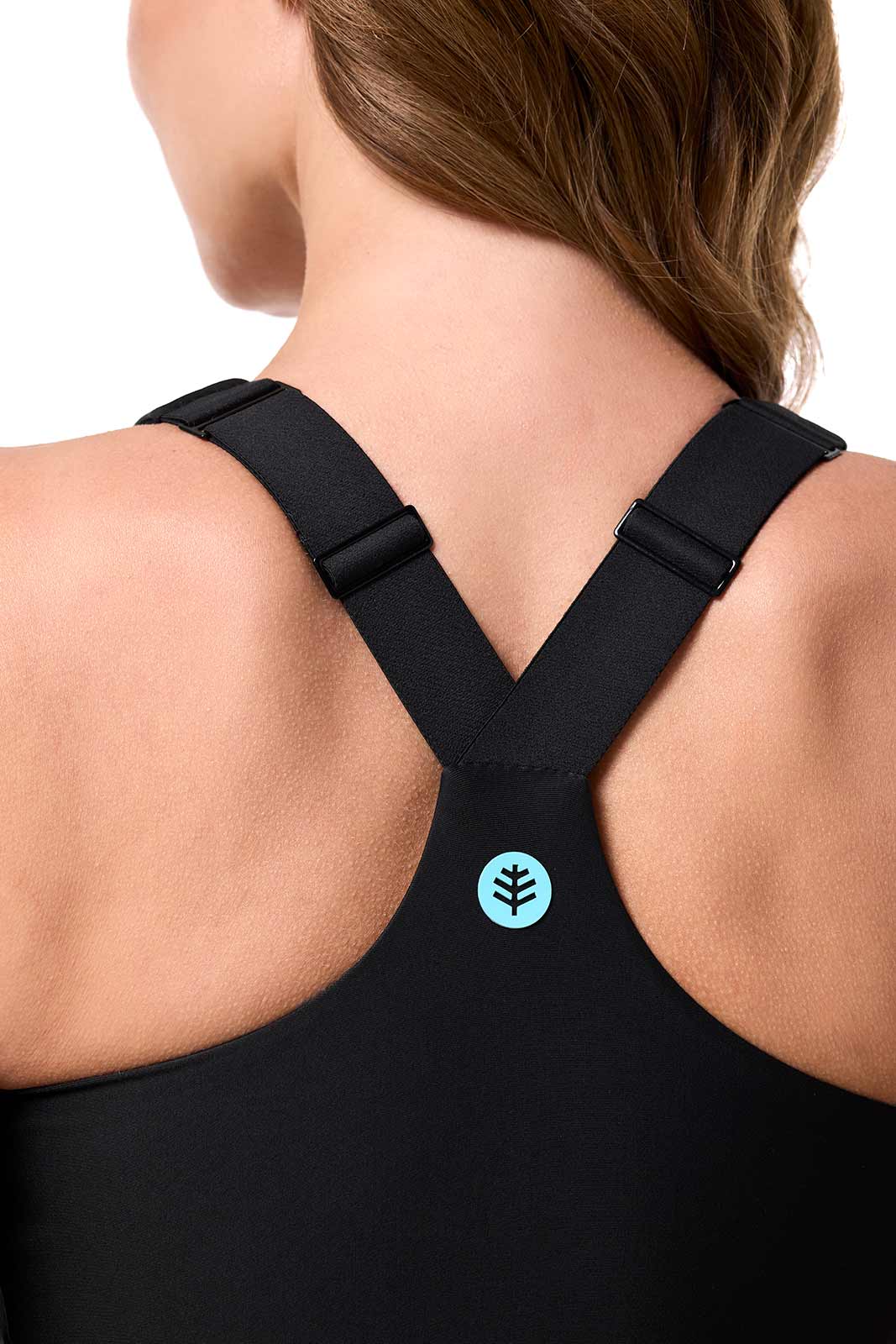 Women's Medley Zip-Up Swim Bra | Black - Image 6