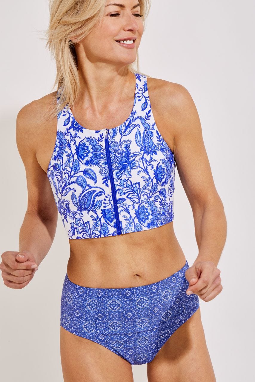 Women's Medley Zip-Up Swim Bra | Clearance Parent - Image 4