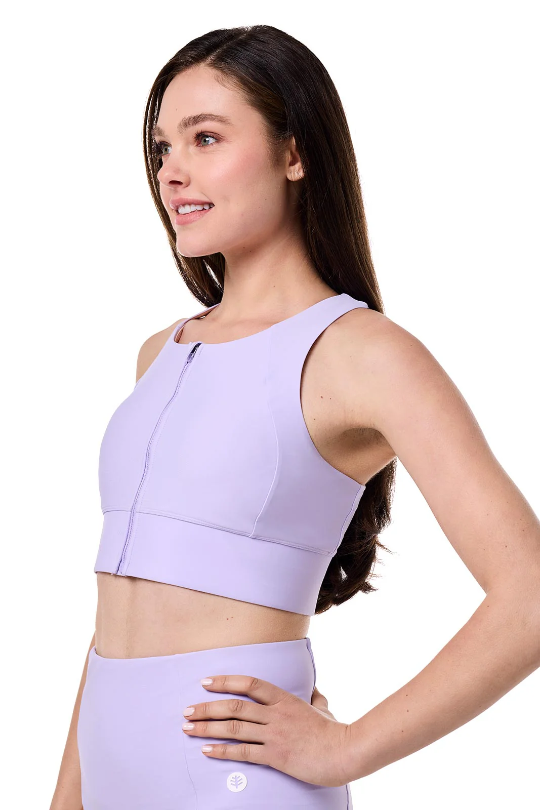 Women's Medley Zip-Up Swim Bra | Lavendula - Image 3
