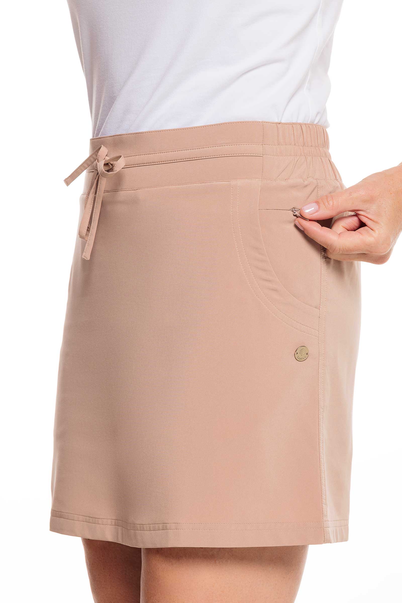 Women's Mendocino Travel Skort | Light Sand - Image 4