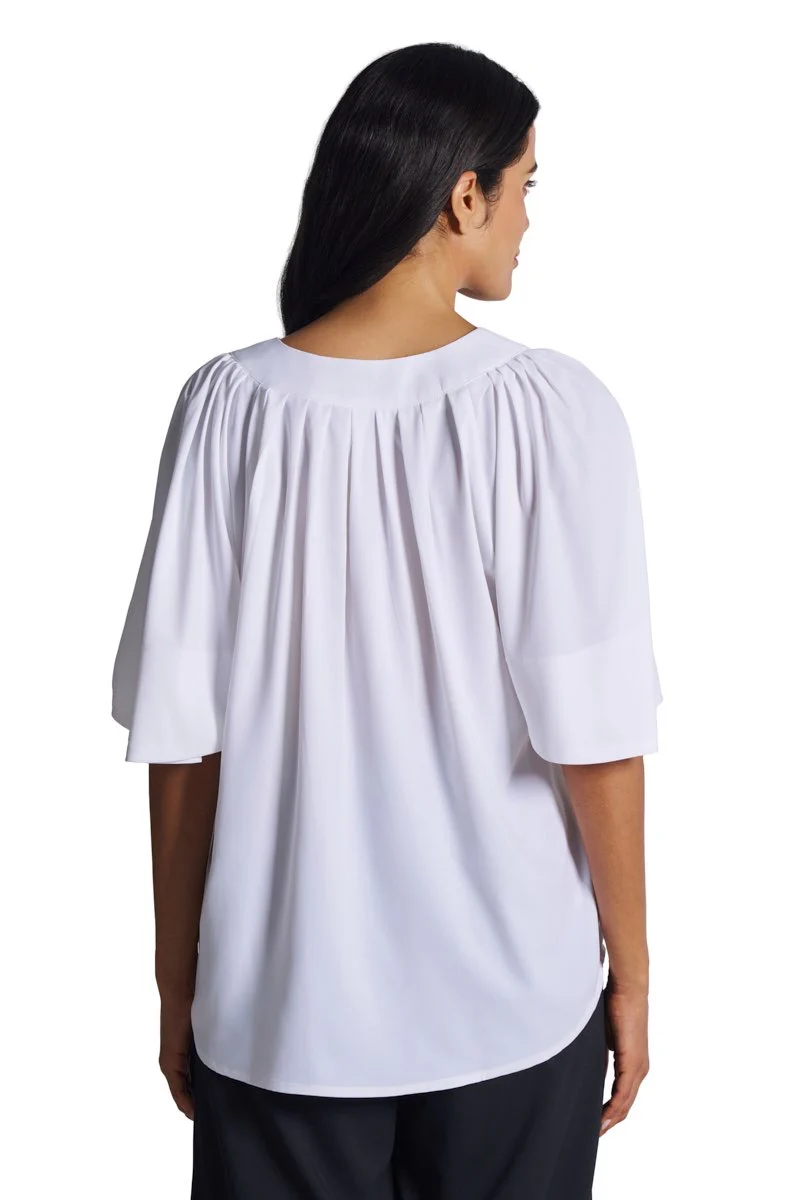 Women's Miami Springs Flutter Sleeve Blouse | White - Image 5