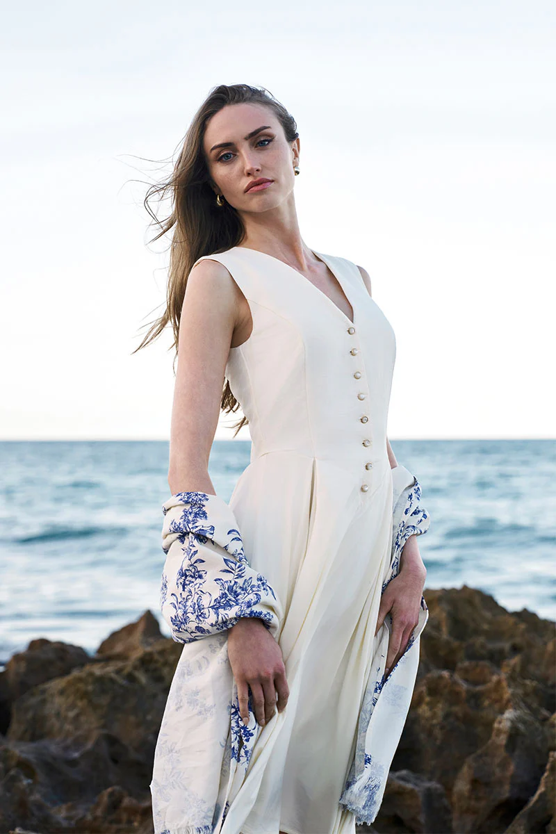 Monroe 2.0 Midi Dress | Vanilla - Image 2