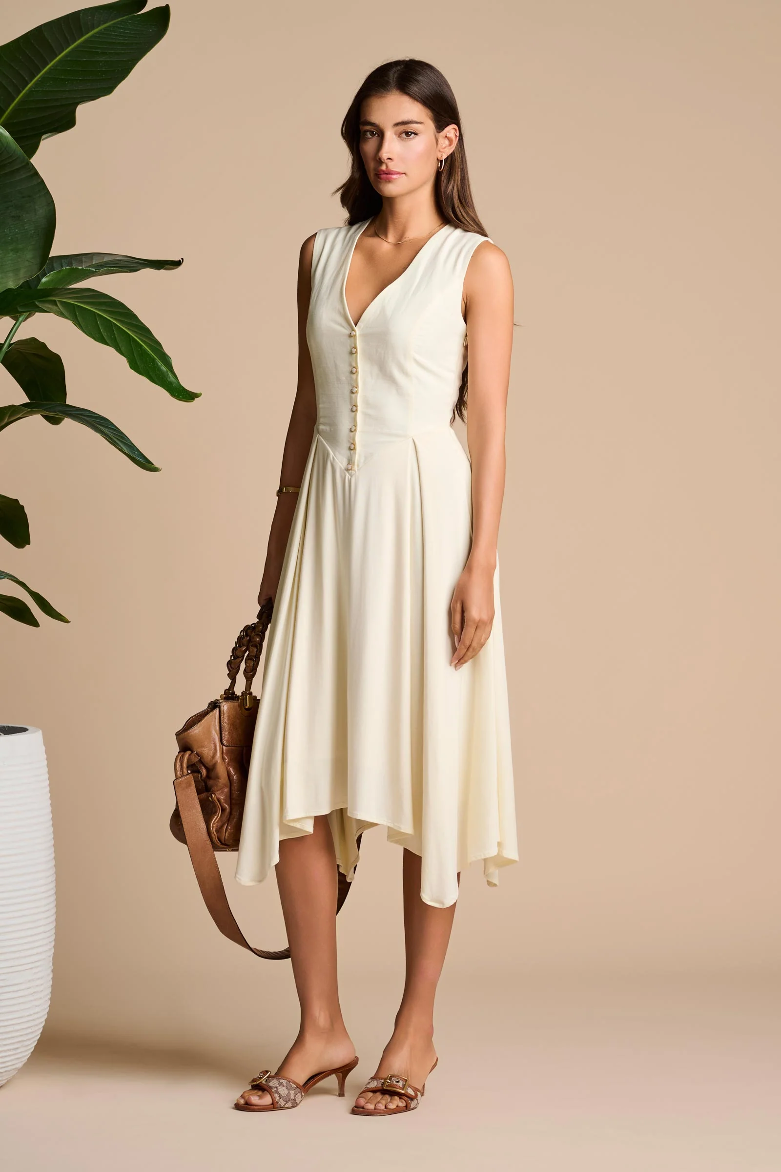 Monroe 2.0 Midi Dress | Vanilla - Image 4