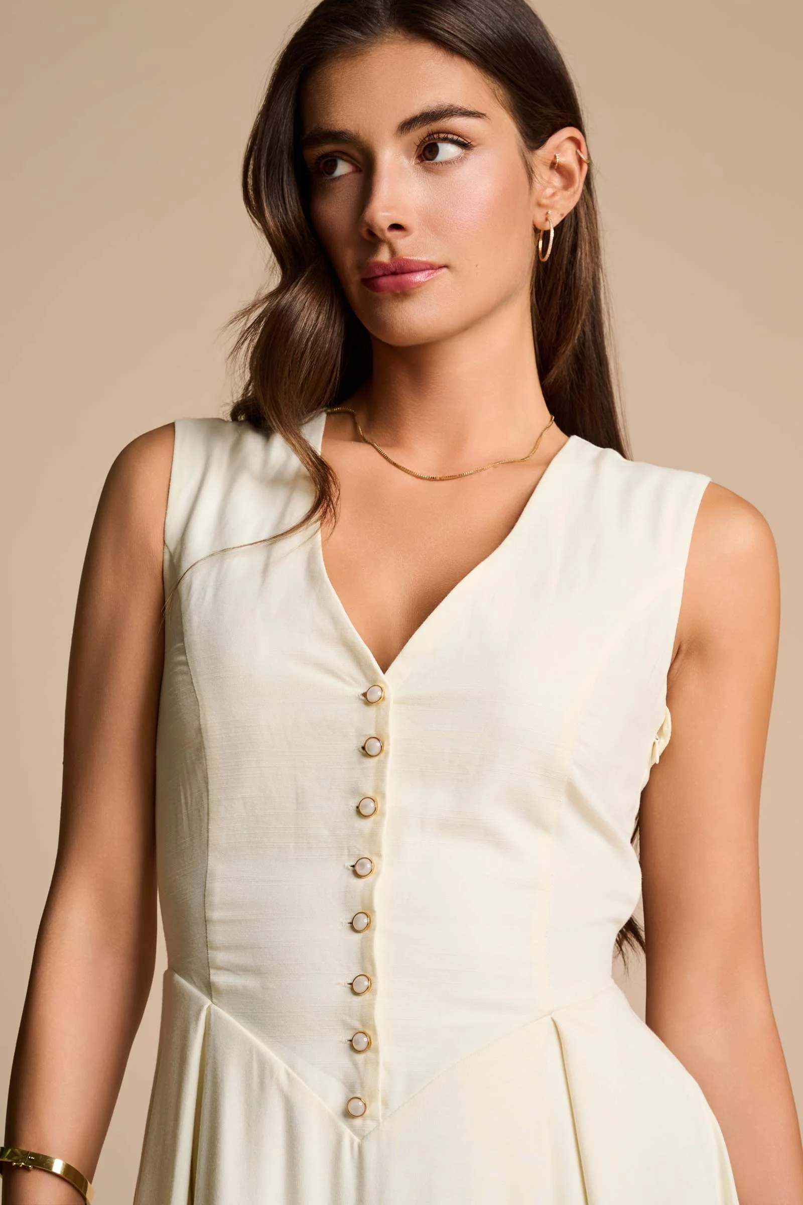 Monroe 2.0 Midi Dress | Vanilla - Image 7