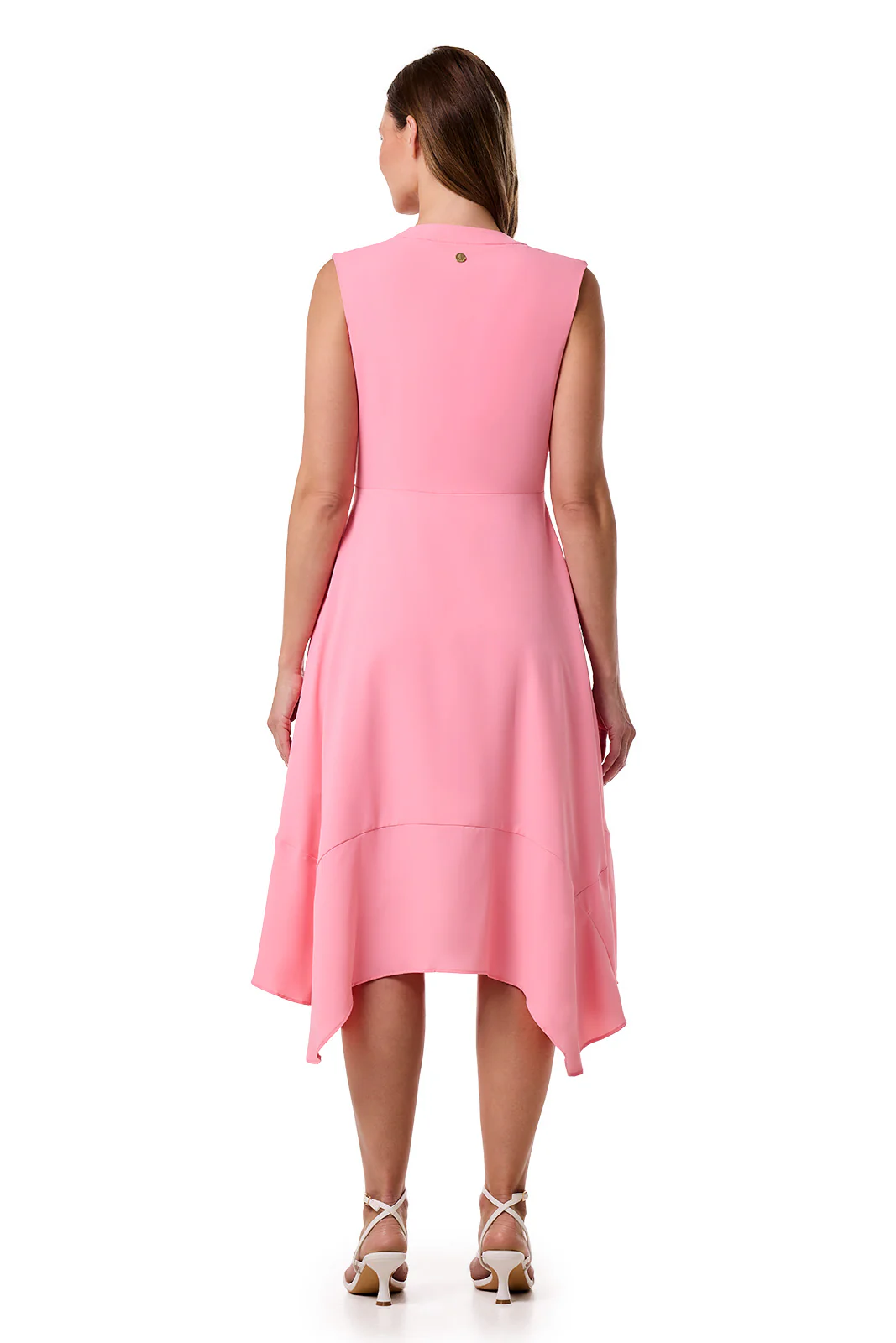Women's Monroe Button Front Midi Dress | Flamingo Pink - Image 4