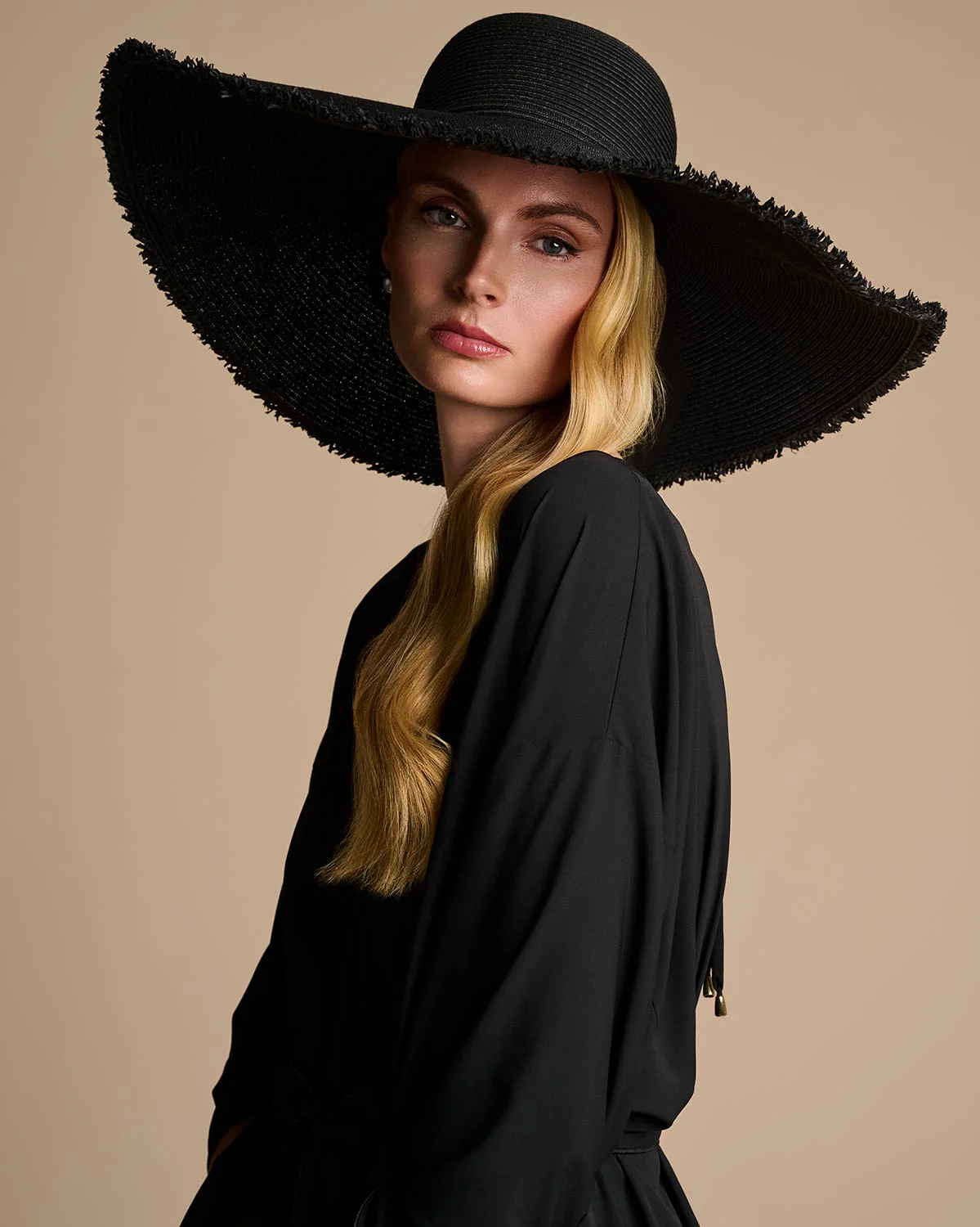 Montauk Large Brim Sun Hat | Black - Image 4