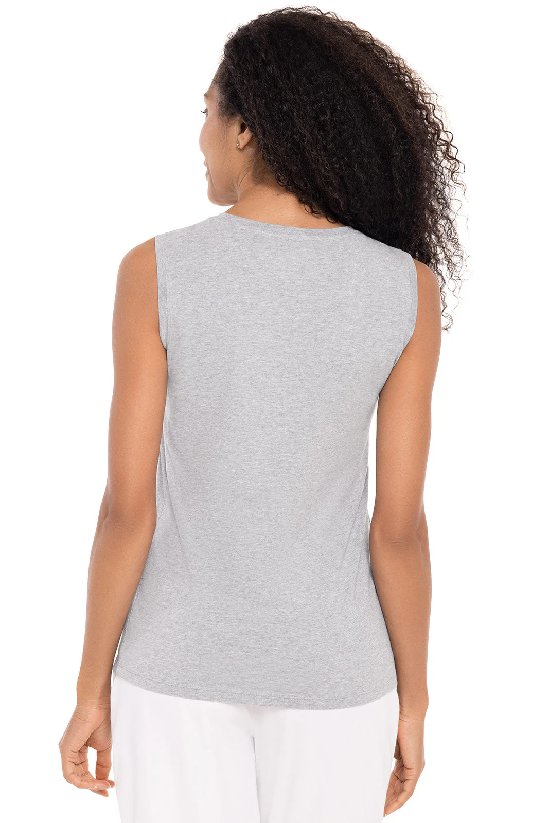 Women's Morada Everyday Basic Tank | Grey Heather - Image 2