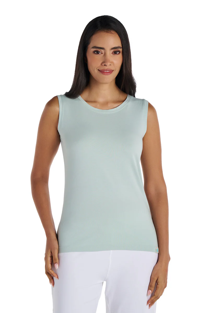 Women's Morada Everyday Basic Tank | Misty Aqua - Image 3
