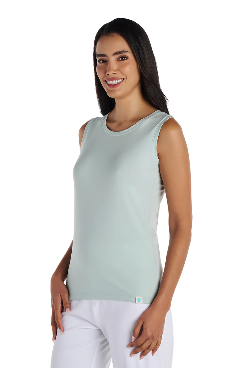 Women's Morada Everyday Basic Tank | Misty Aqua - Image 4