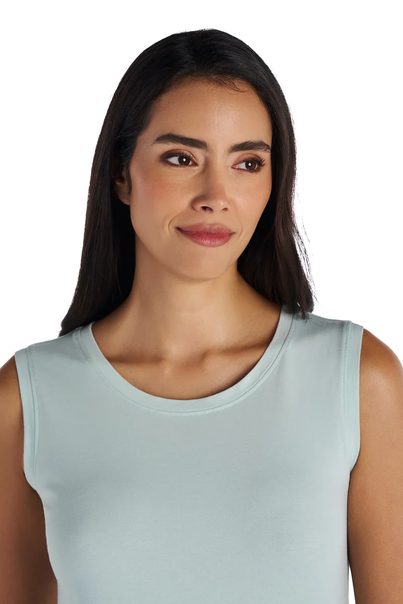 Women's Morada Everyday Basic Tank | Misty Aqua - Image 6