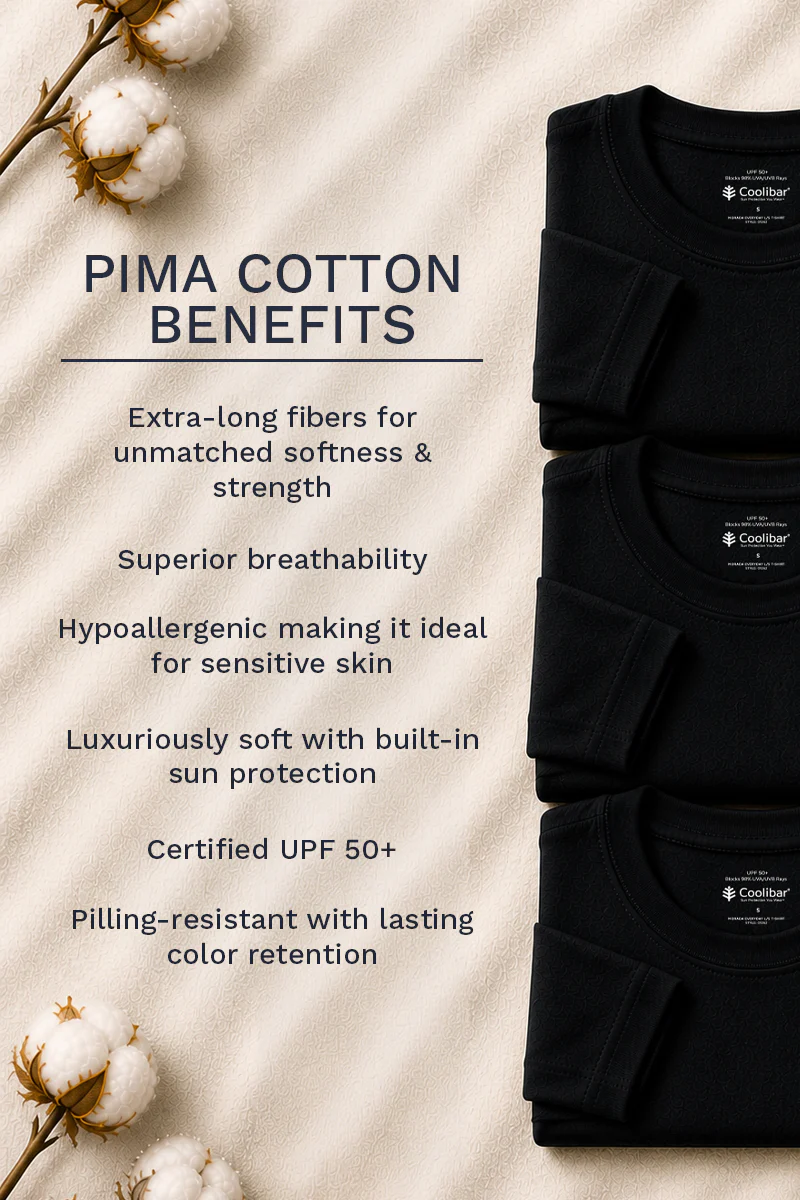 Men's Morada Everyday Long Sleeve T-Shirt Pima Sol | Black - Image 3