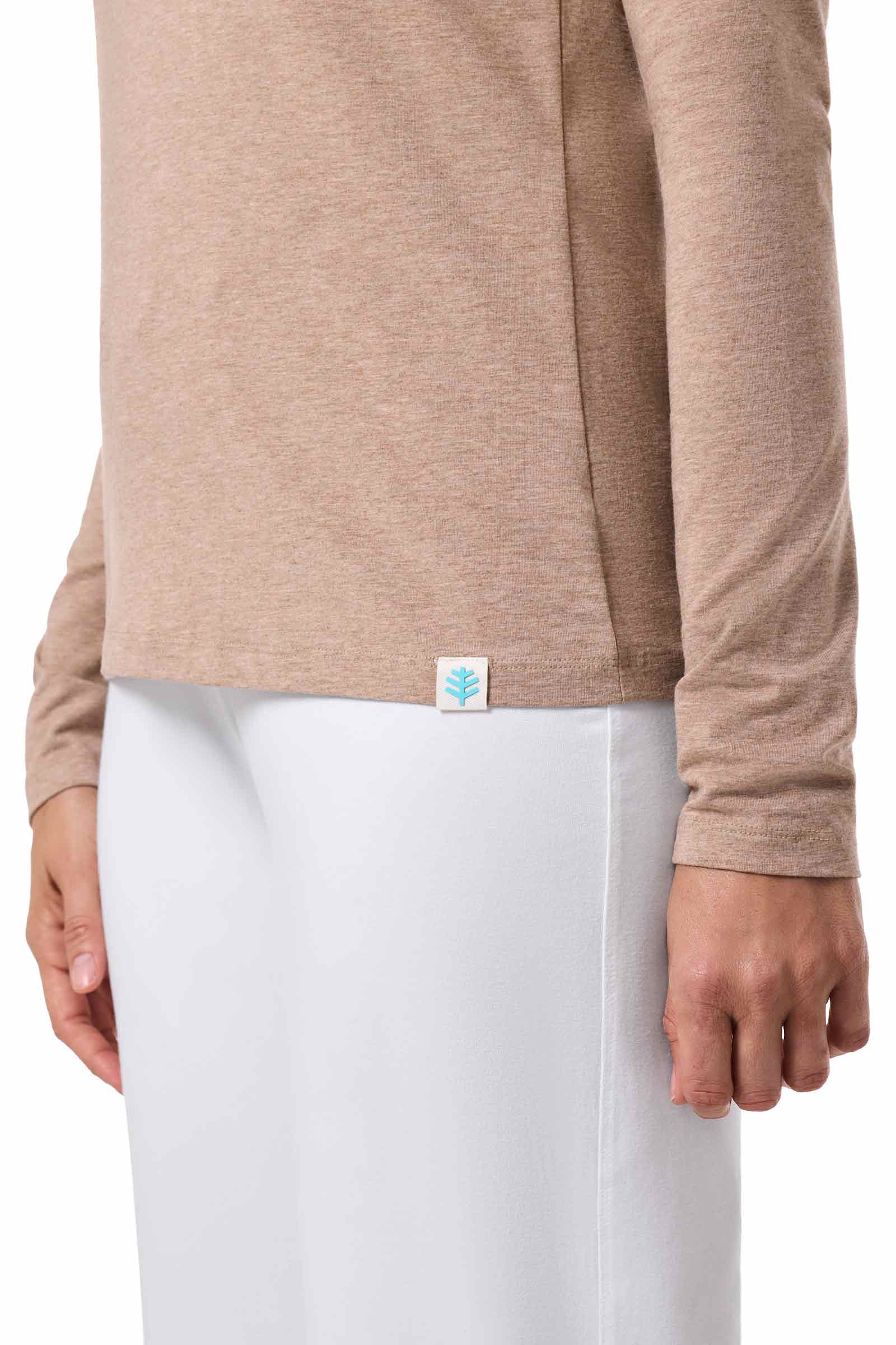 Women's Morada Everyday Long Sleeve T-Shirt | Dark Taupe Heather - Image 5