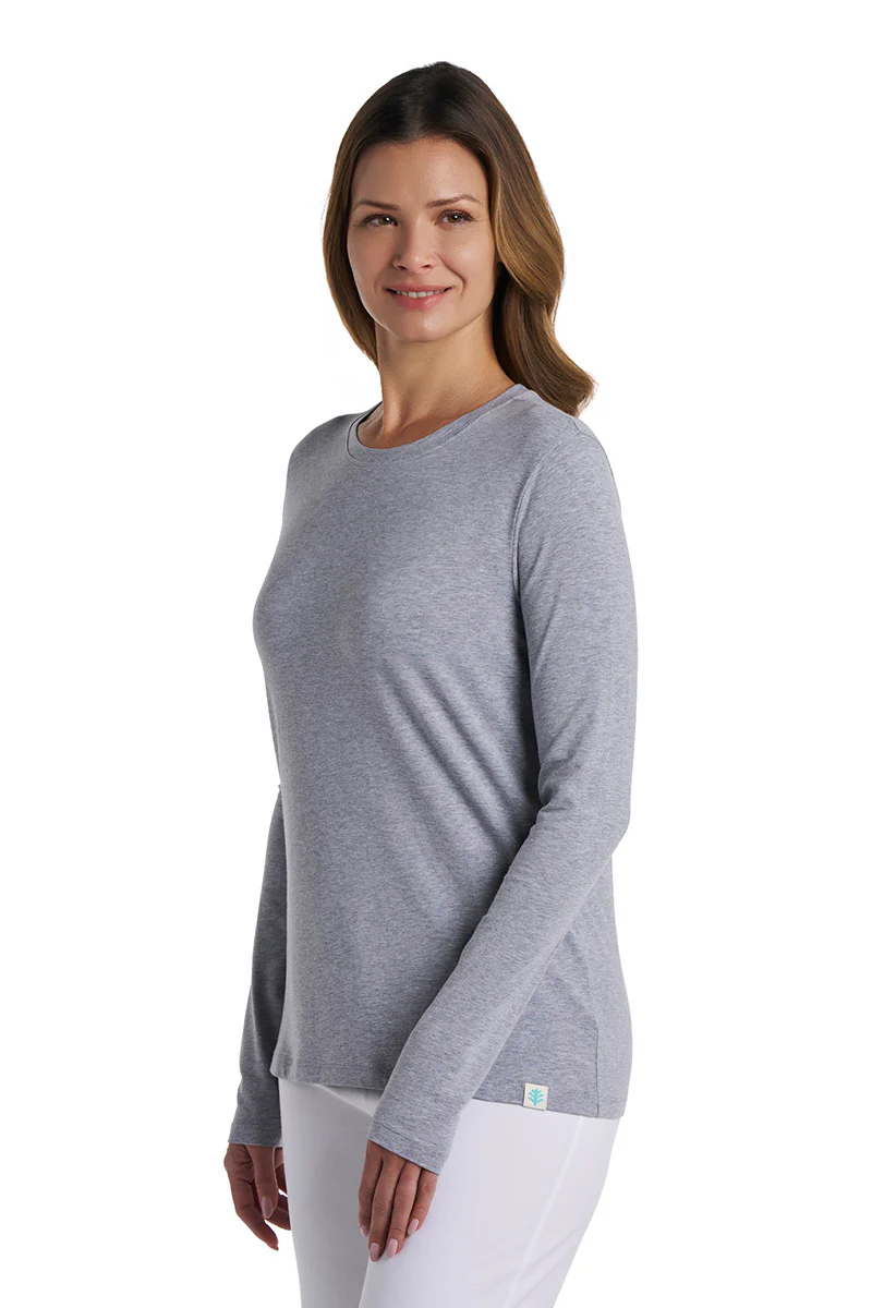 Women's Morada Everyday Long Sleeve T-Shirt | Grey Heather - Image 5