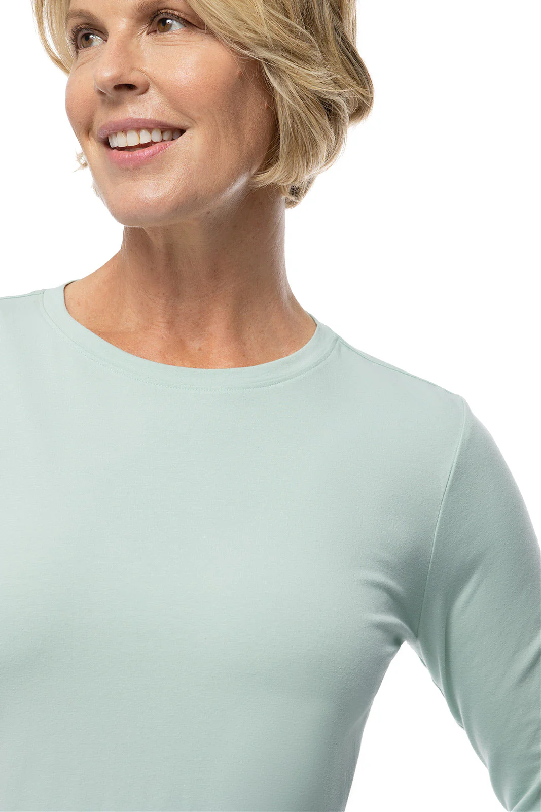 Women's Morada Everyday Long Sleeve T-Shirt | Misty Aqua - Image 4