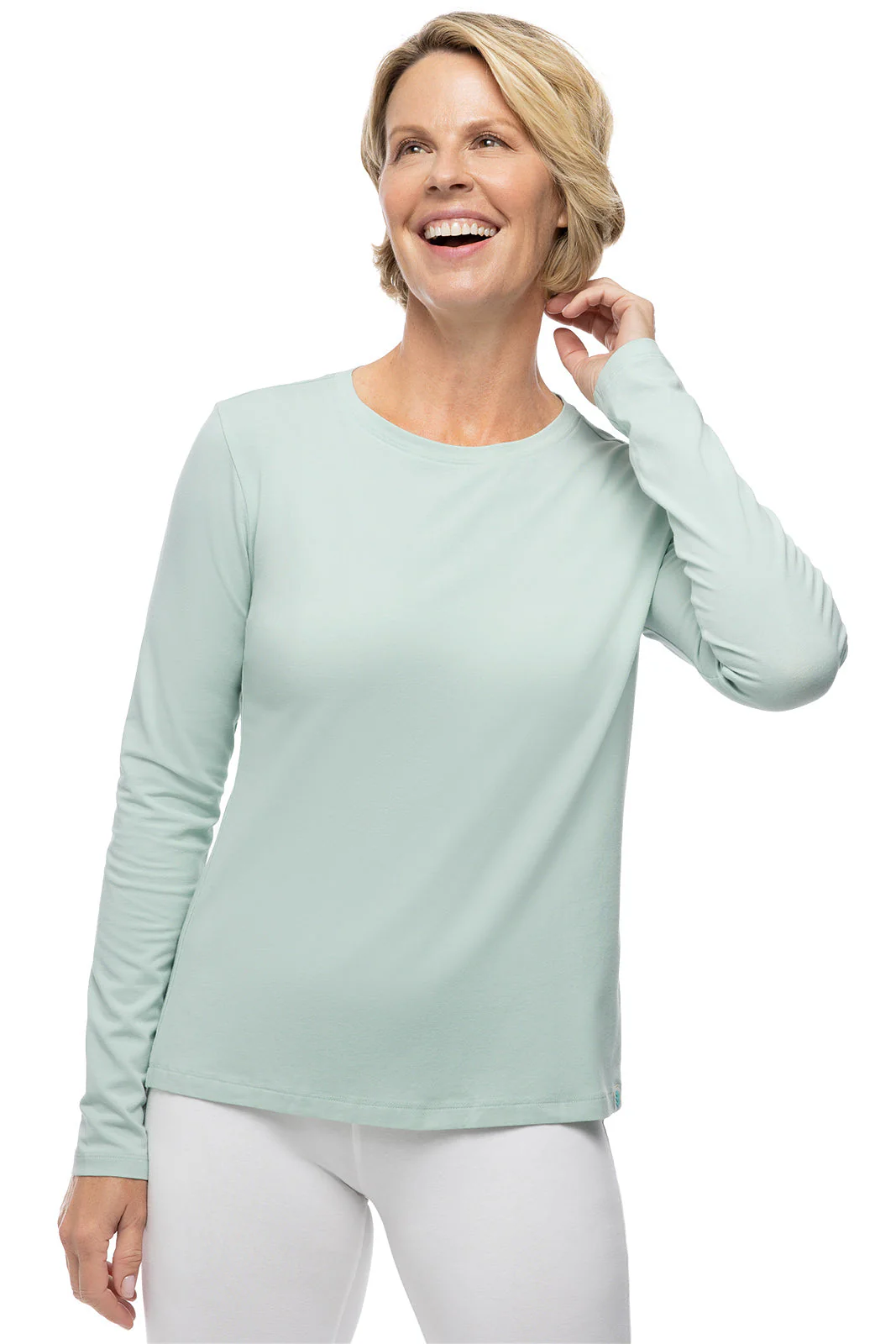 Women's Morada Everyday Long Sleeve T-Shirt | Misty Aqua - Image 5