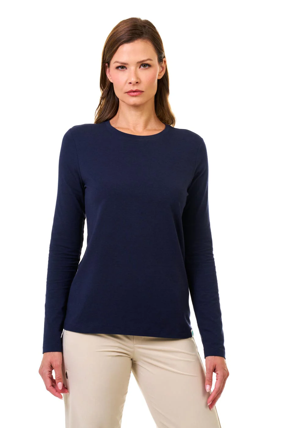 Women's Morada Everyday Long Sleeve T-Shirt | Navy - Image 2