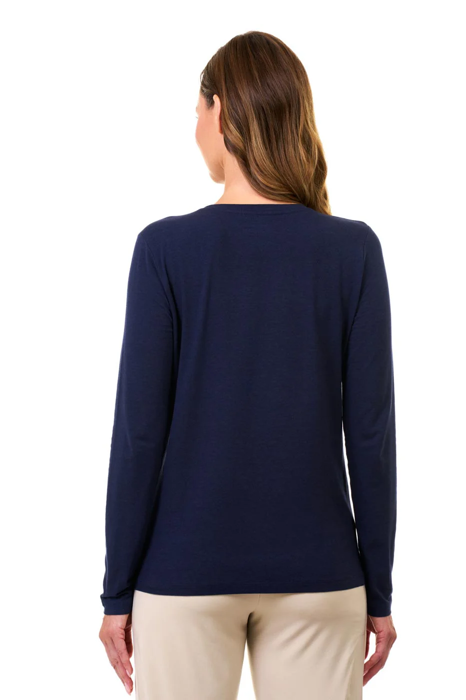 Women's Morada Everyday Long Sleeve T-Shirt | Navy - Image 4