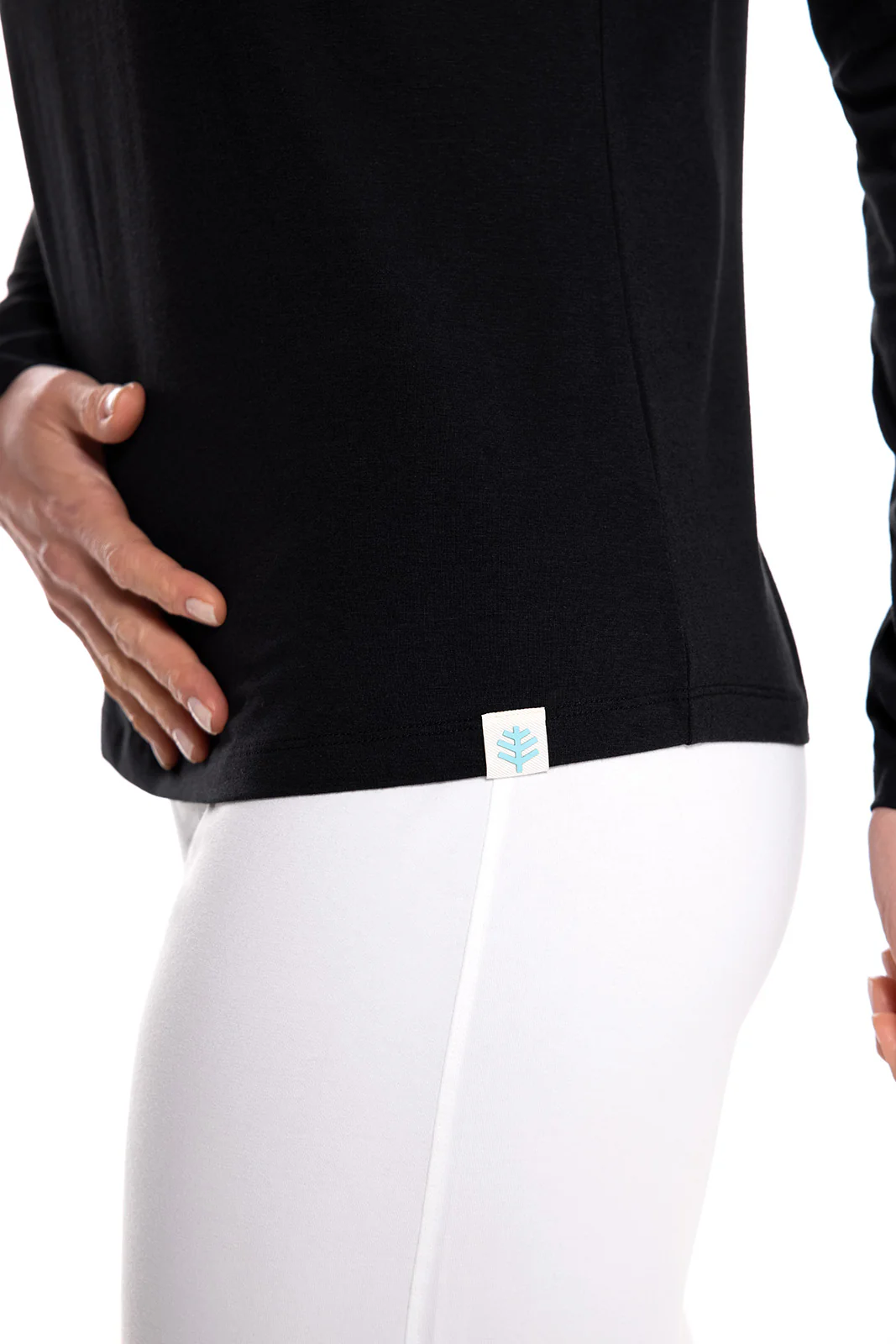 Women's Morada Everyday Long Sleeve V-Neck T-Shirt | Black - Image 4