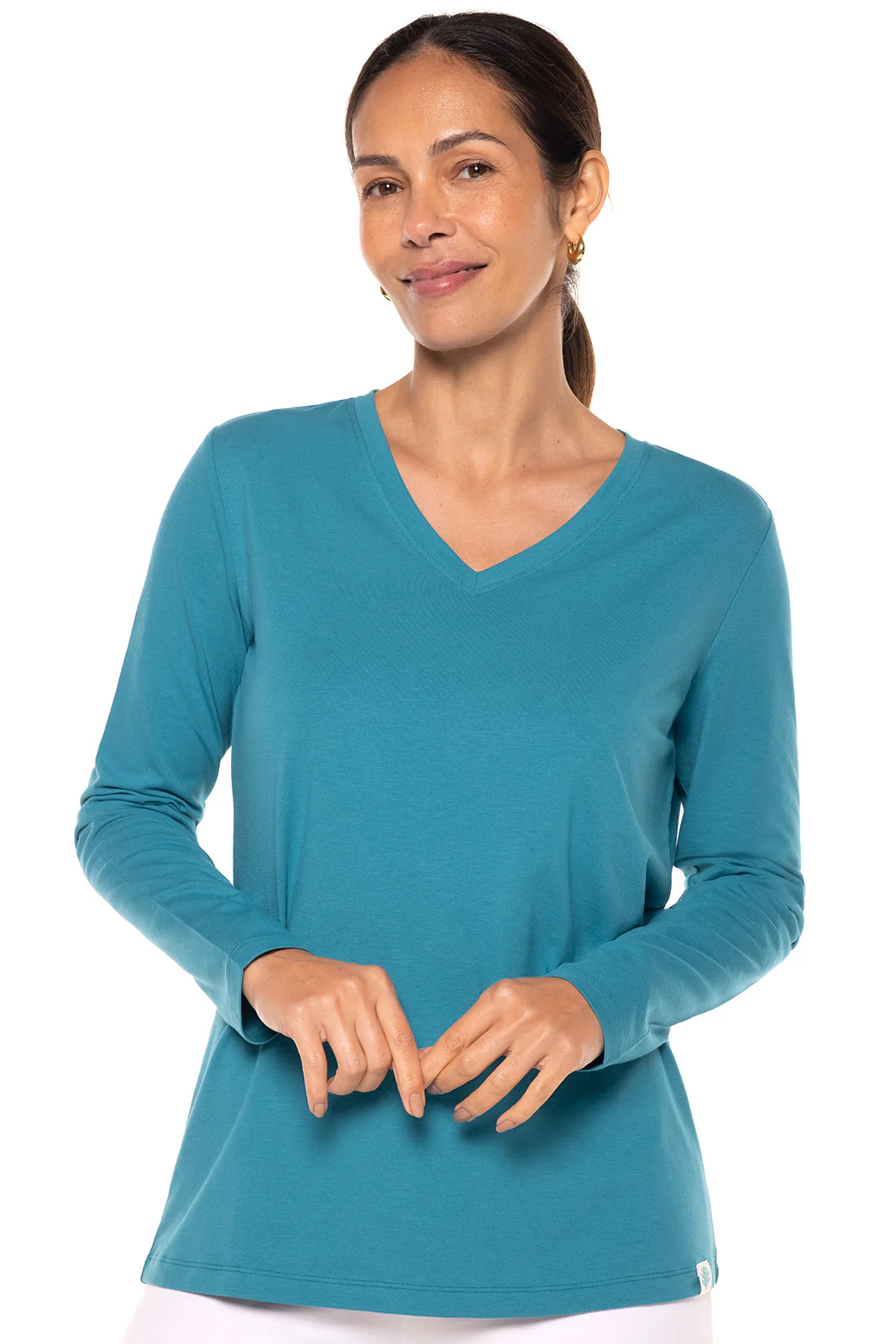Women's Morada Everyday Long Sleeve V-Neck T-Shirt | Regular Parent - Image 14
