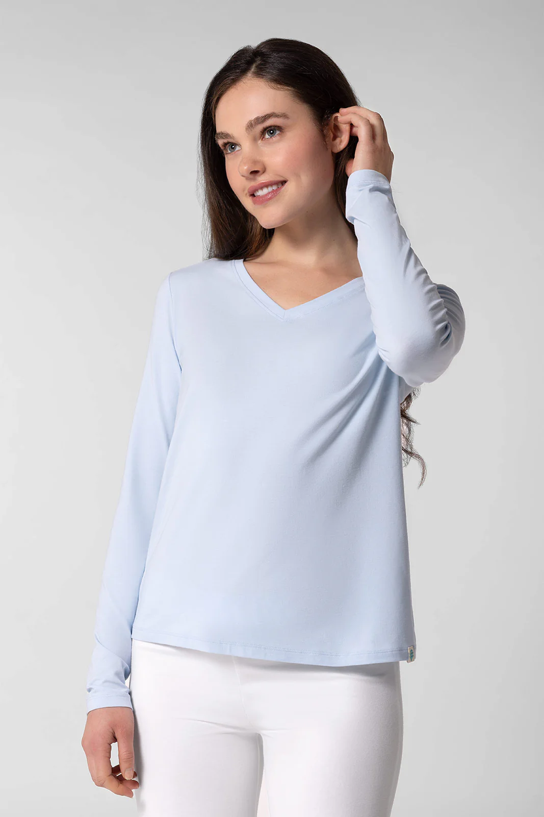 Women's Morada Everyday Long Sleeve V-Neck T-Shirt | Regular Parent - Image 5