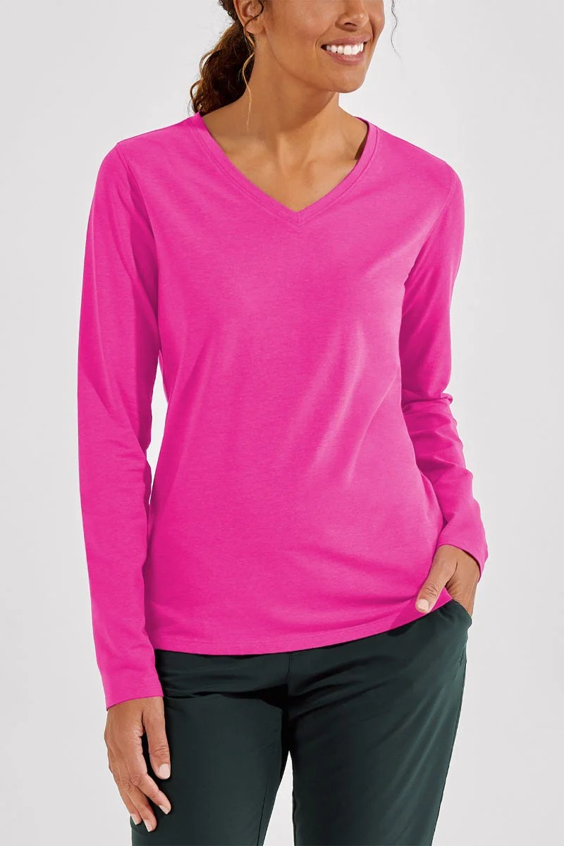 Women's Morada Everyday Long Sleeve V-Neck T-Shirt | Regular Parent - Image 7