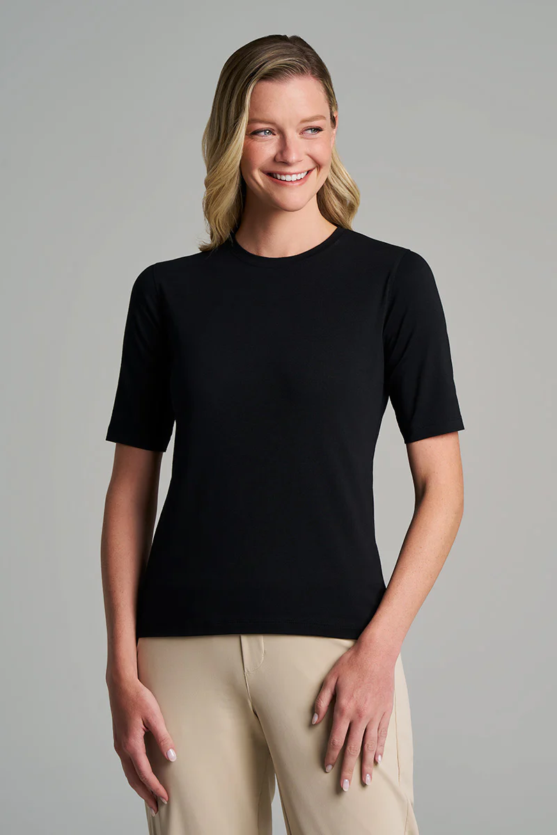 Women's Morada Everyday Short Sleeve T-Shirt | Black - Image 2