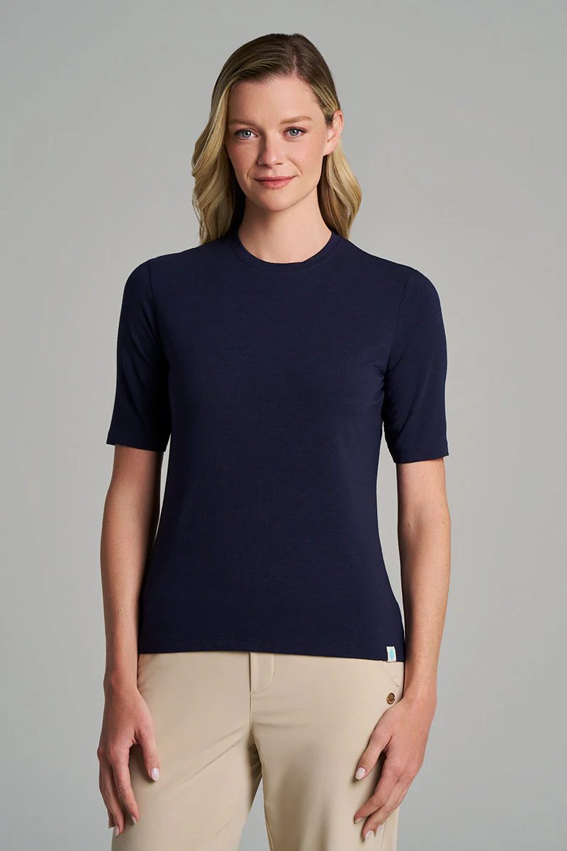 Women's Morada Everyday Short Sleeve T-Shirt | Navy - Image 3