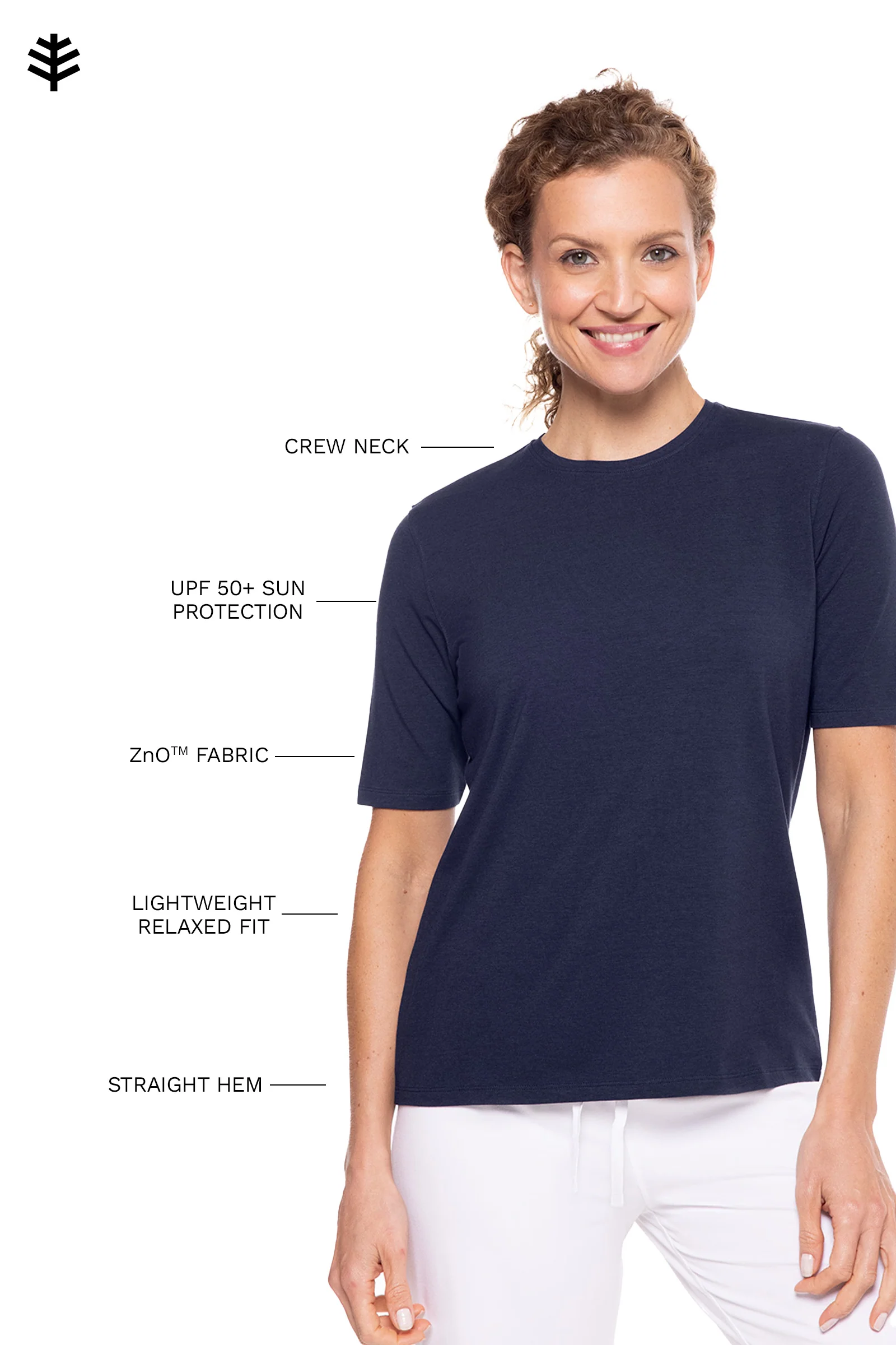 Women's Morada Everyday Short Sleeve T-Shirt | Navy - Image 8