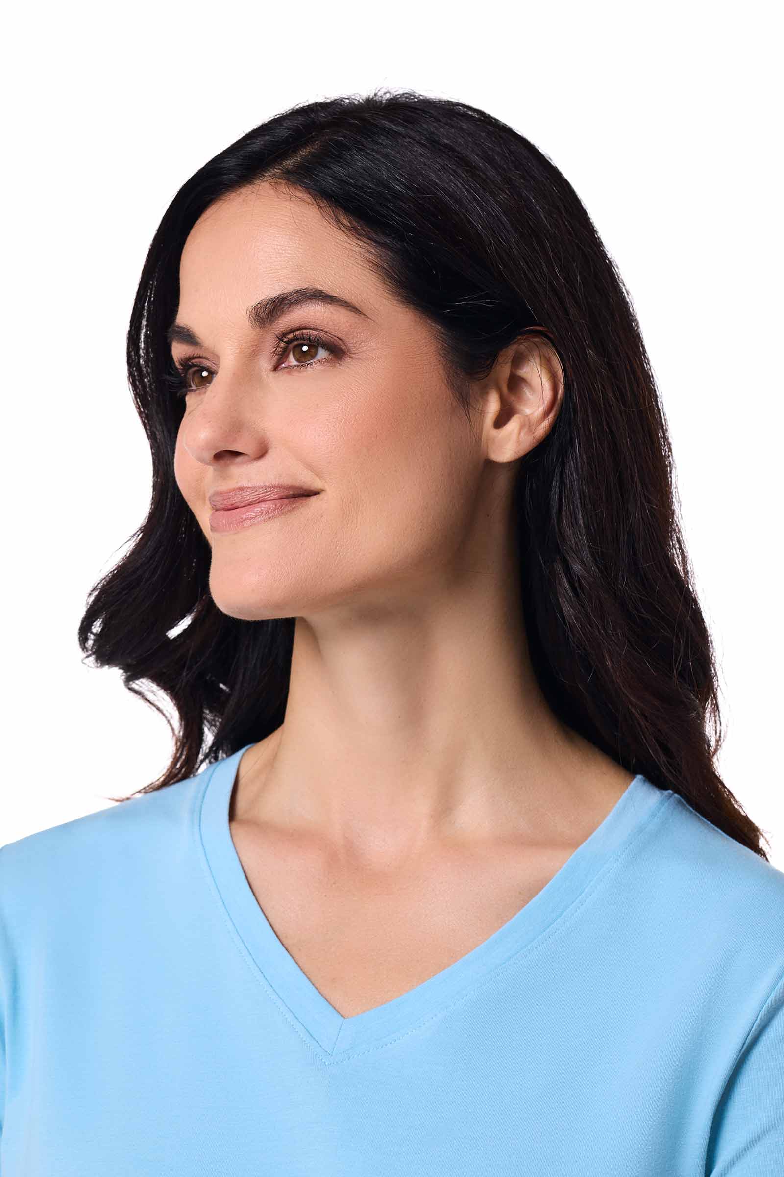 Women's Morada Everyday Short Sleeve V-Neck T-Shirt | Arctic Blue - Image 6