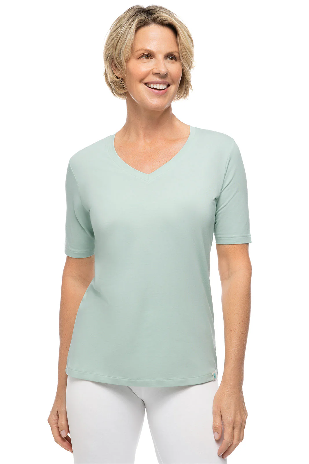 Women's Morada Everyday Short Sleeve V-Neck T-Shirt | Clearance Parent - Image 3
