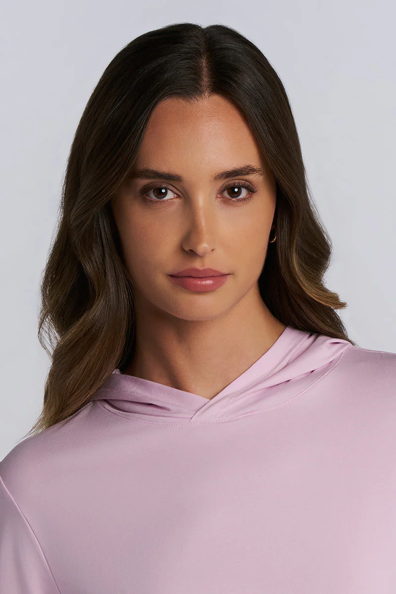 Women's Morada Long Sleeve Hoodie Pima Sol | Powder - Image 6