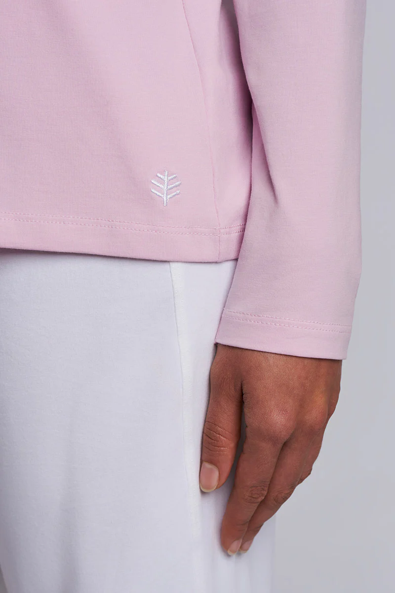 Women's Morada Long Sleeve Hoodie Pima Sol | Powder - Image 8