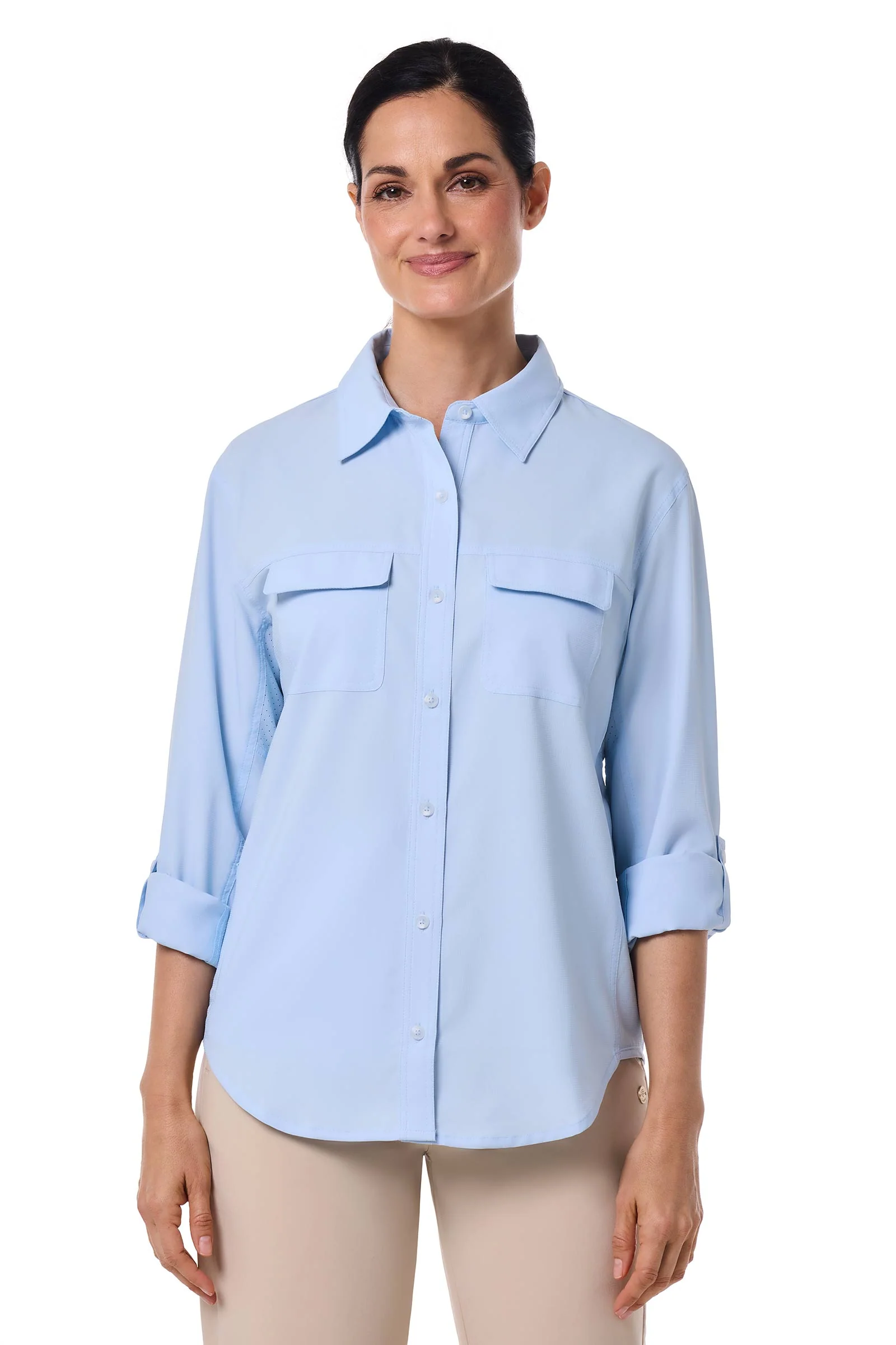 Women's Mylitta Travel Shirt | Light Blue - Image 10