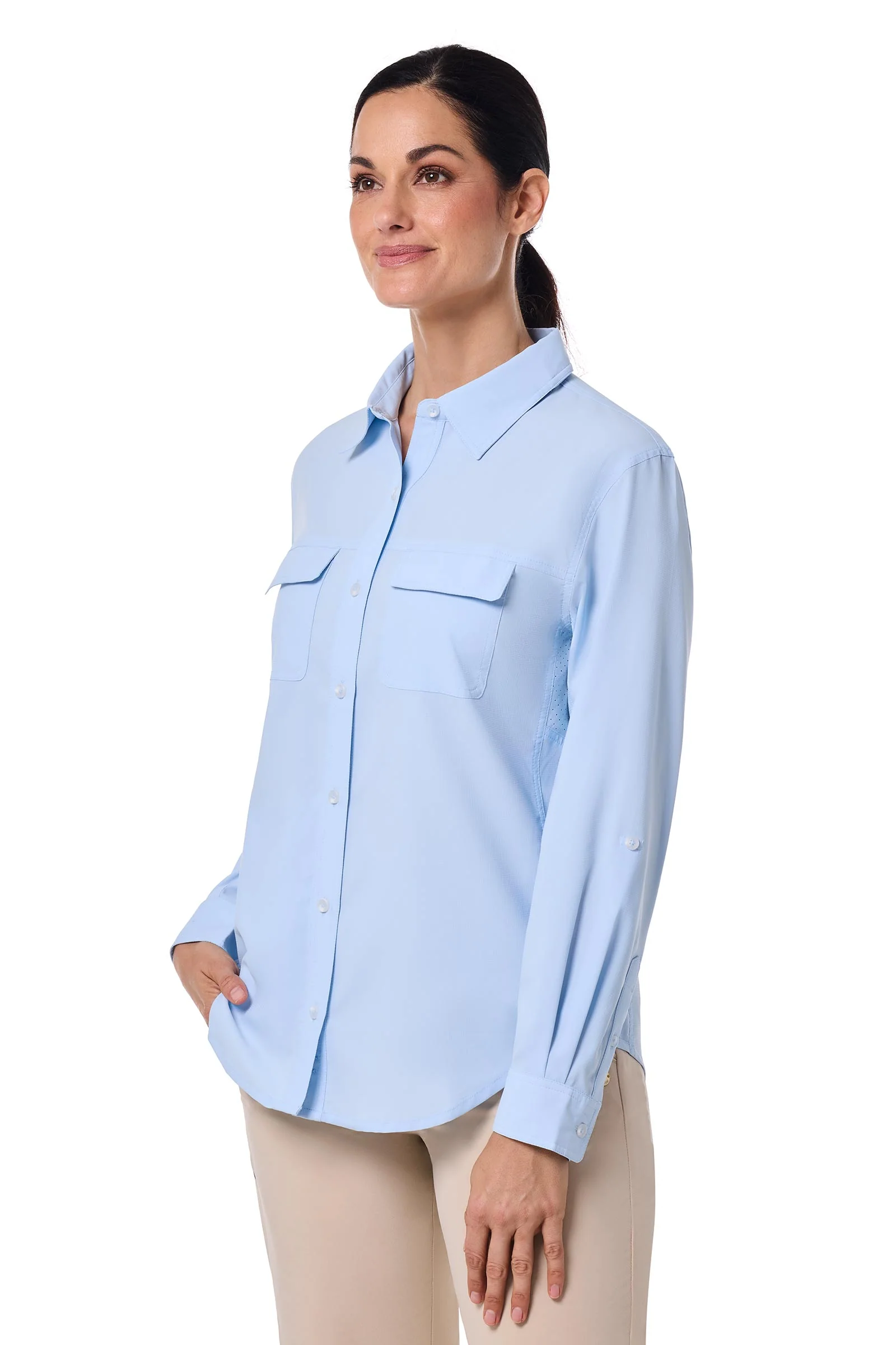 Women's Mylitta Travel Shirt | Light Blue - Image 3