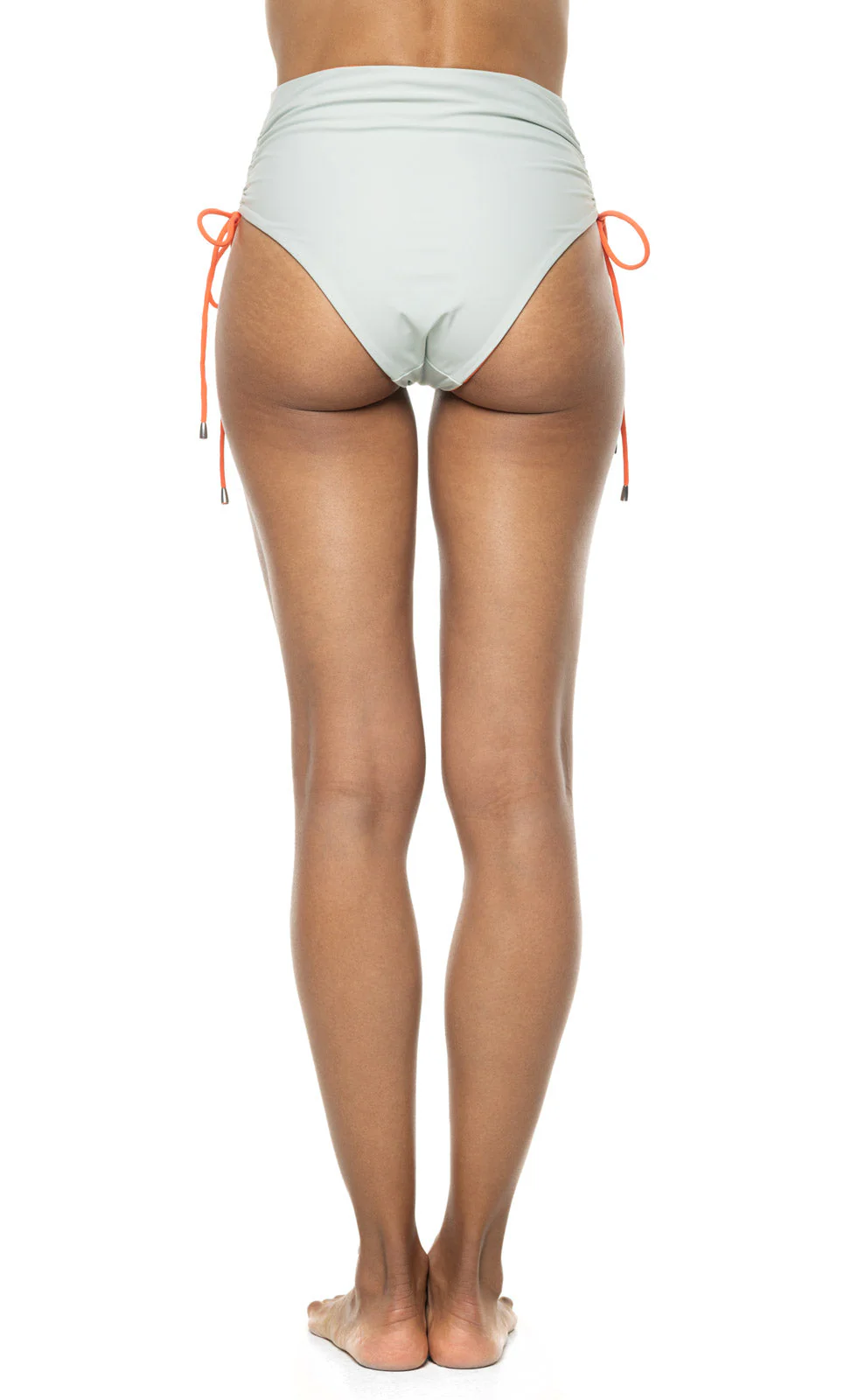 Women's Myrtle Reversible Ruche Adjustable Swim Bottoms | Vivid Coral Colorblock - Image 5