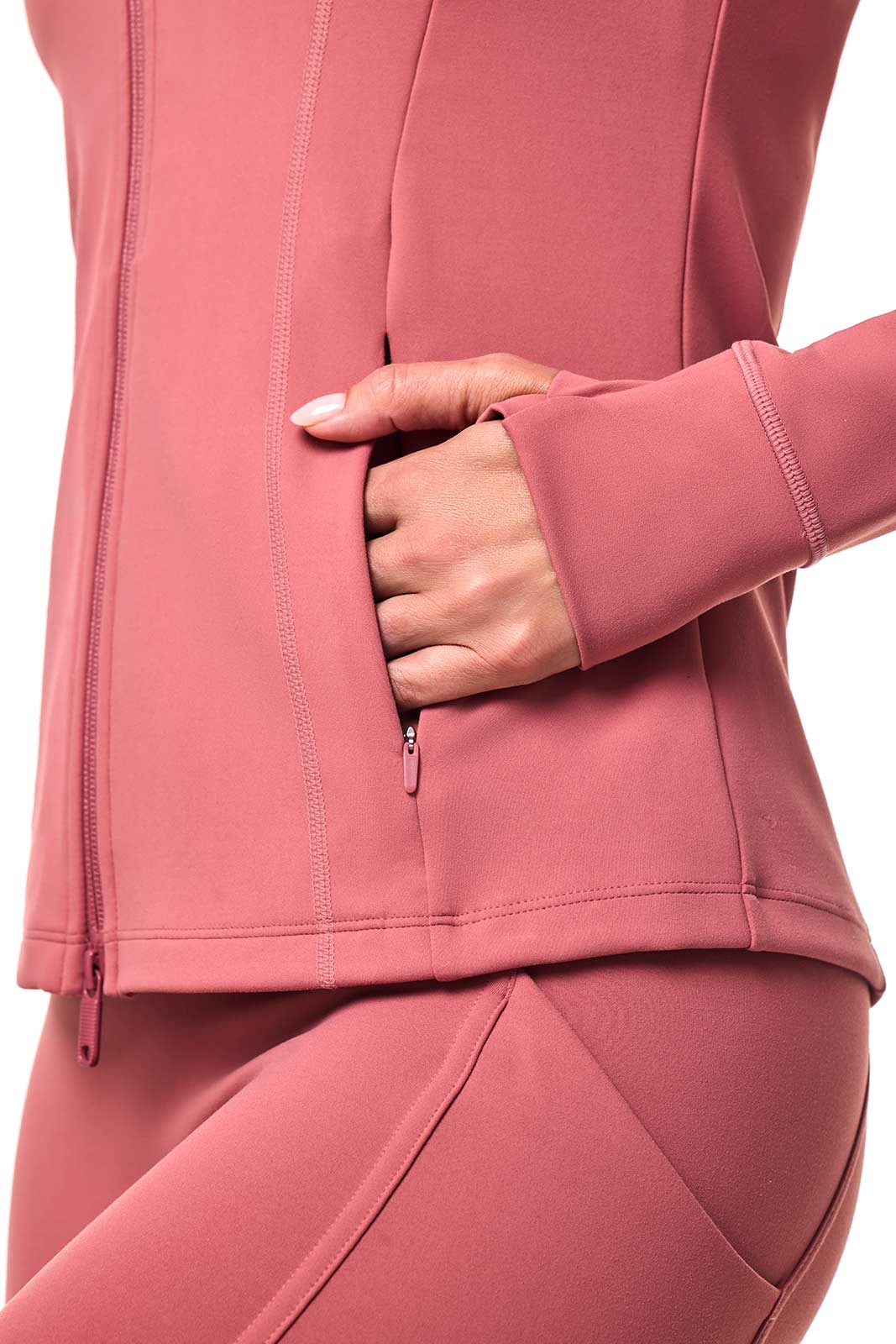 Women's Namaste Yoga Jacket | Terracotta Rose - Image 8