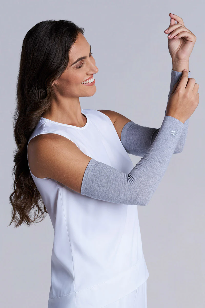 Women's Navagio Arm Sleeves | Grey Heather - Image 2