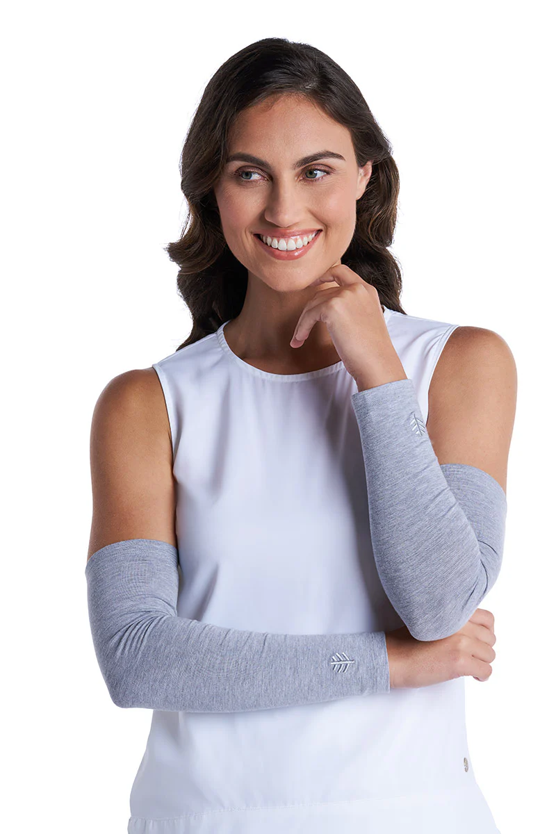 Women's Navagio Arm Sleeves | Grey Heather - Image 3