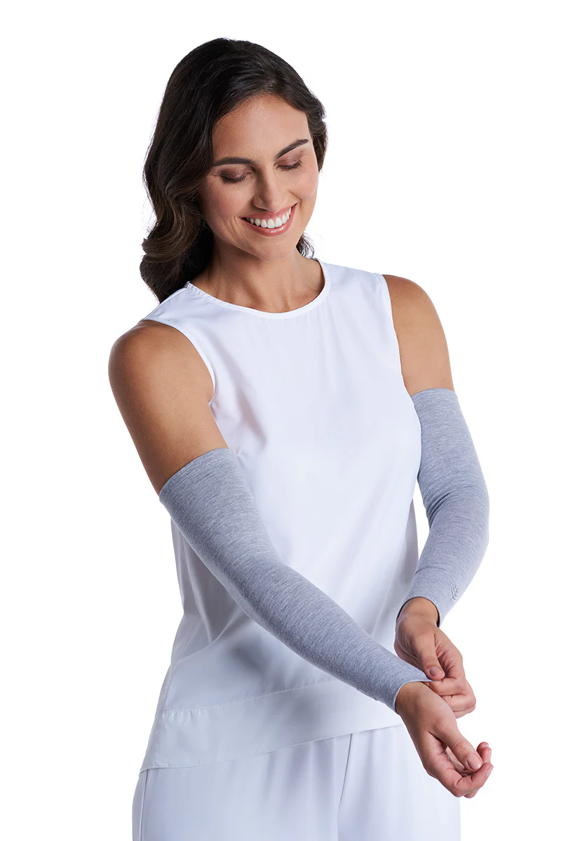 Women's Navagio Arm Sleeves | Grey Heather - Image 4